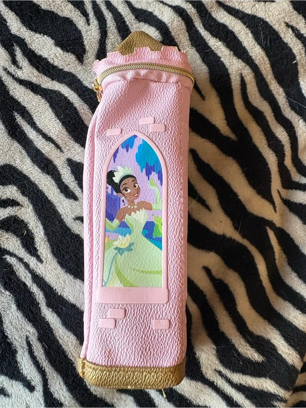 Disney Pink and Gold Cinderella Tower Pencil Case
